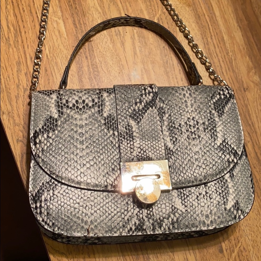 Faux snake skin purse